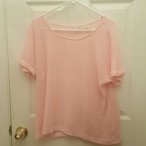Baby pink knit top